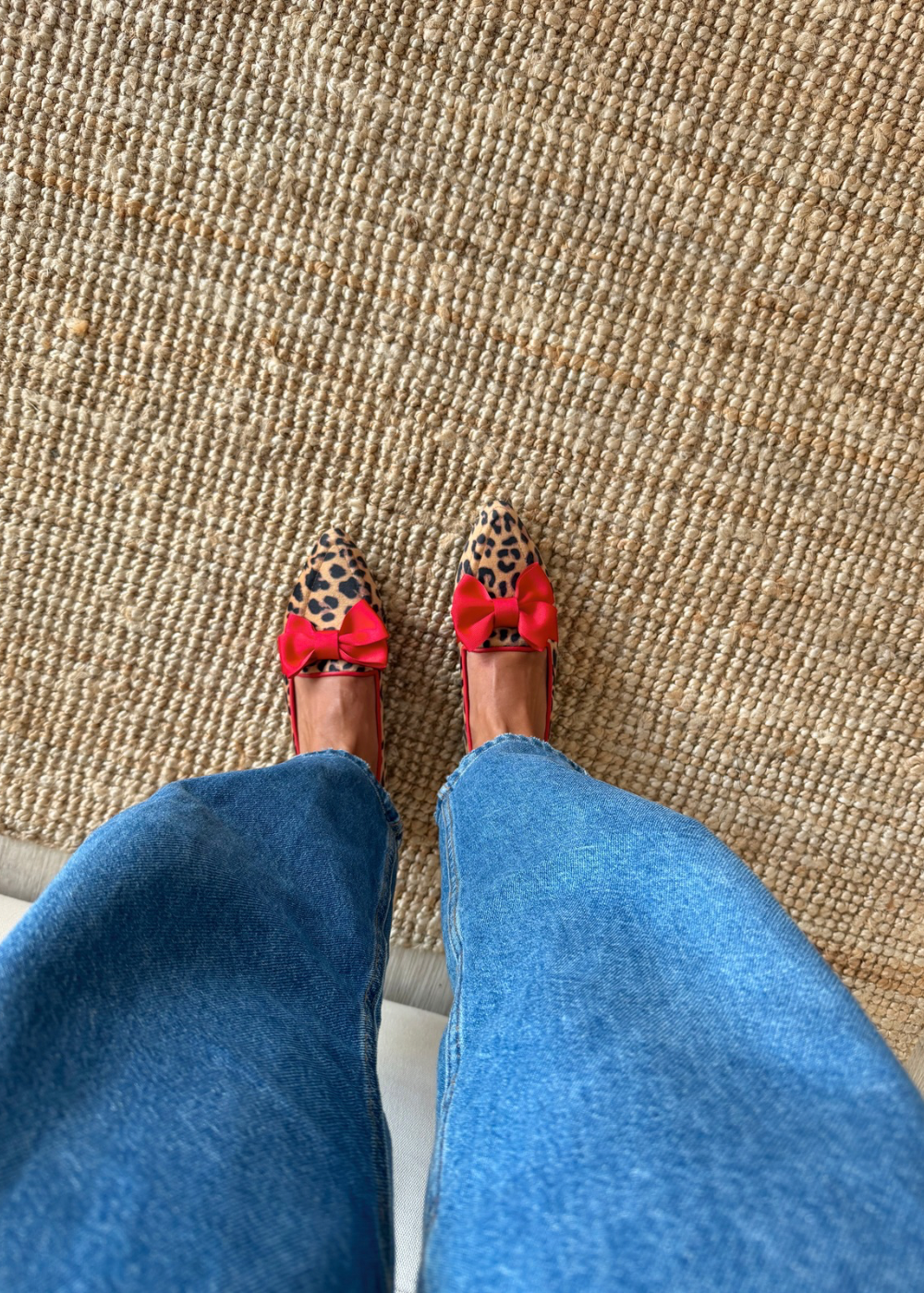 Mocasín Print Moño Rojo