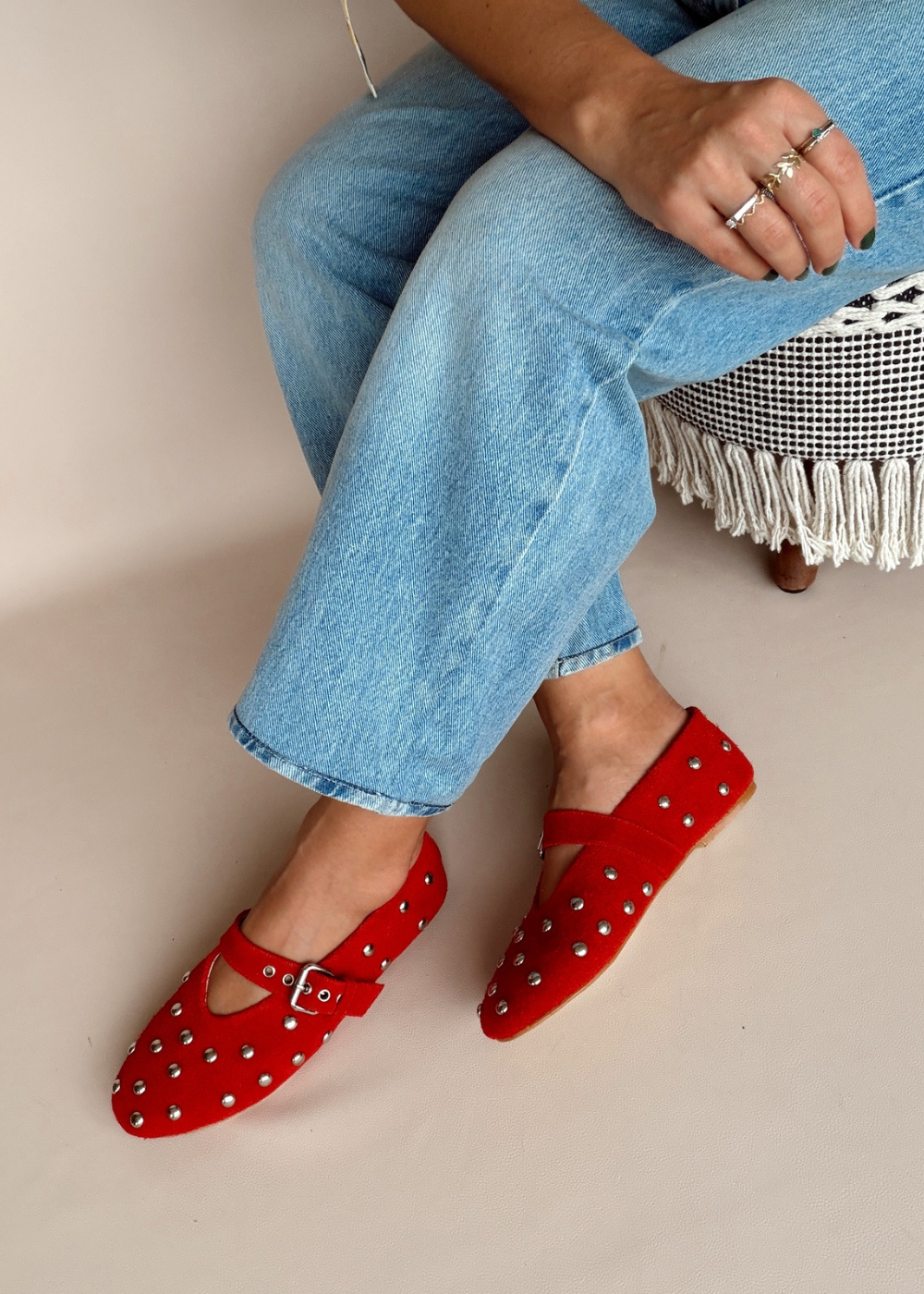Baleta melina taches rojo
