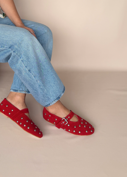 Baleta melina taches rojo