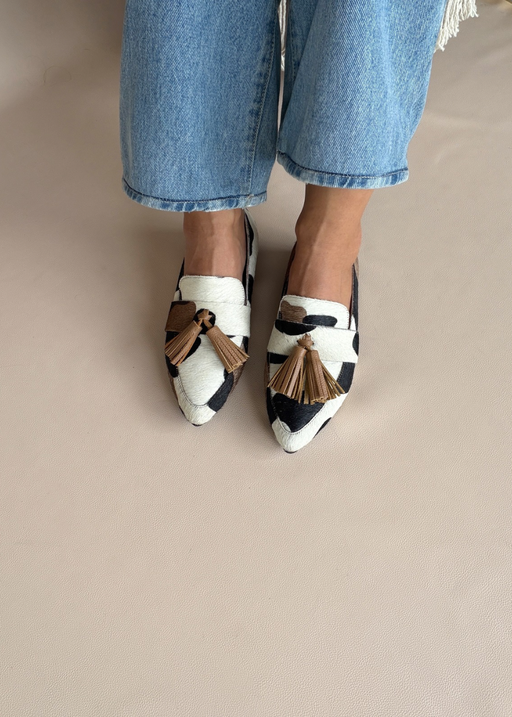 Mocasín print pompón