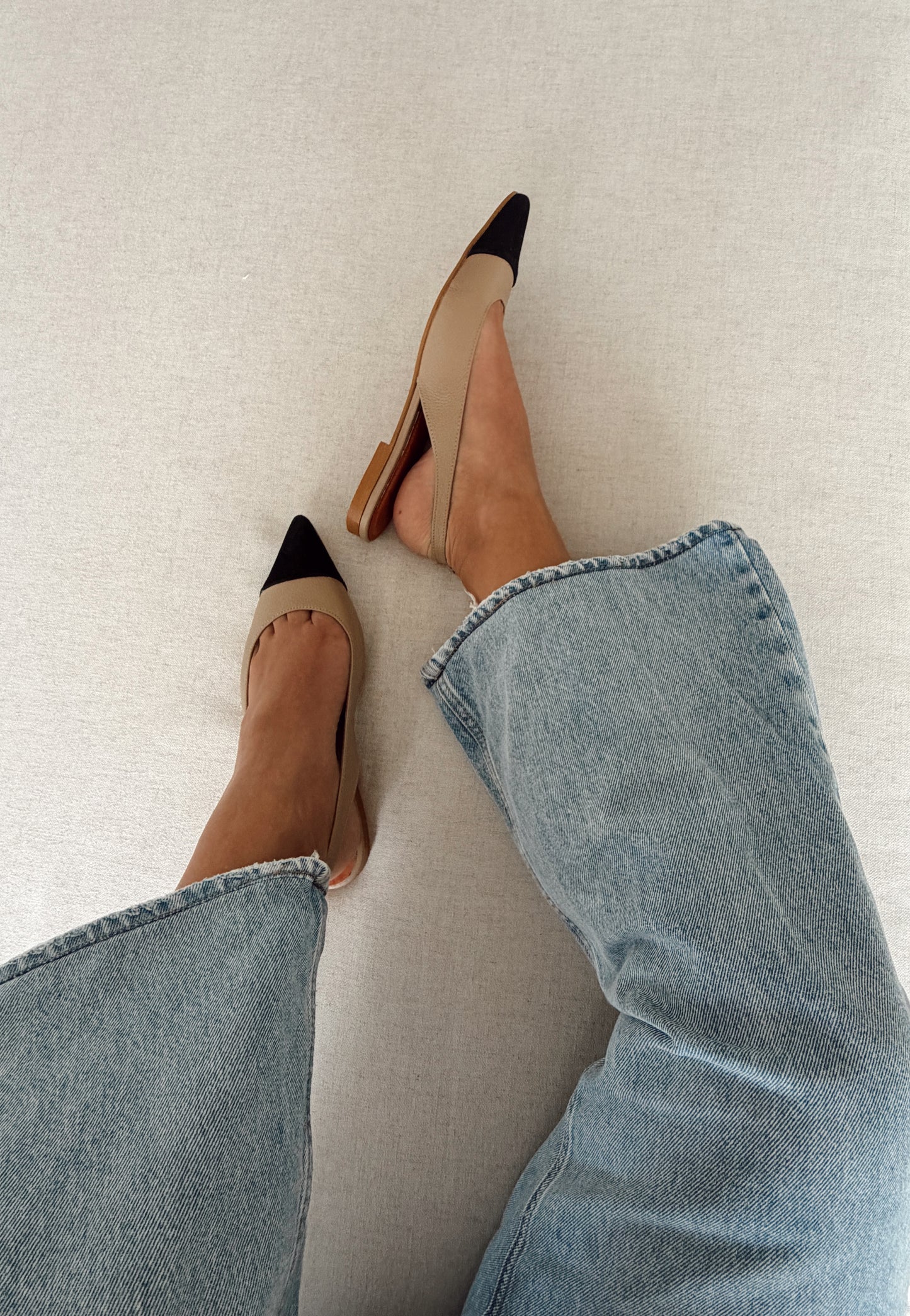 Baleta camel/negro