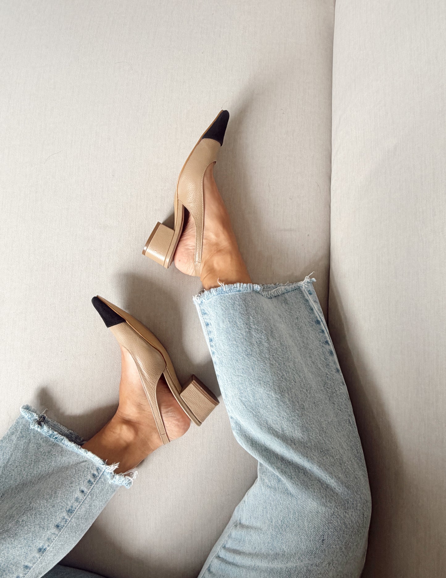Tacon Emma camel/negro