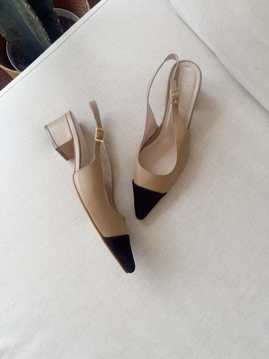 Tacon Emma camel/negro