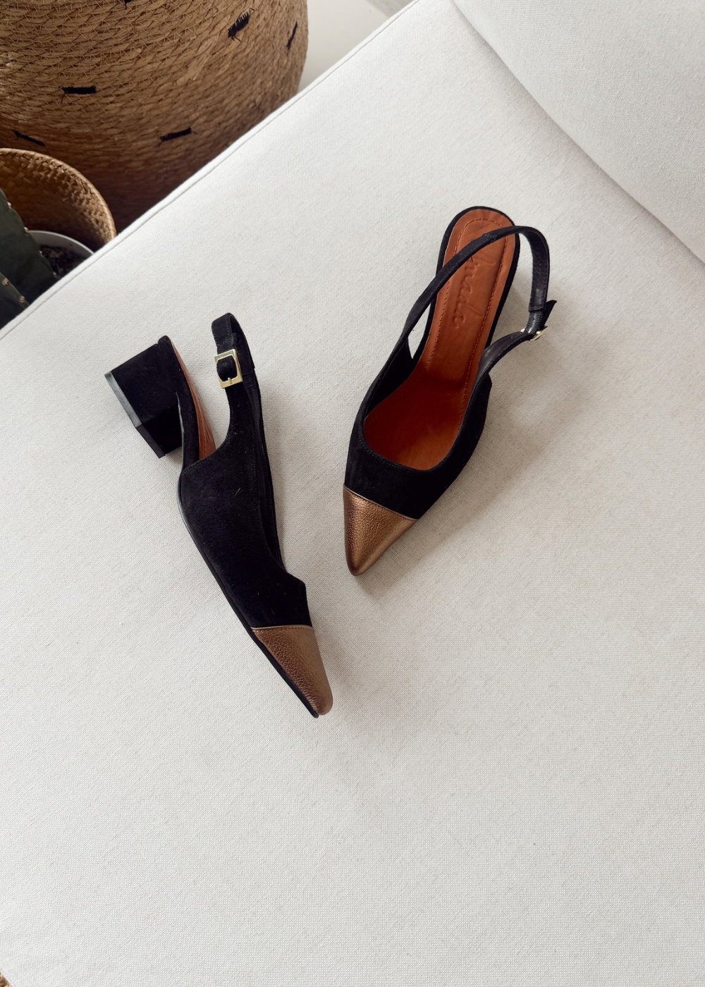 Tacon Emma negro/bronce
