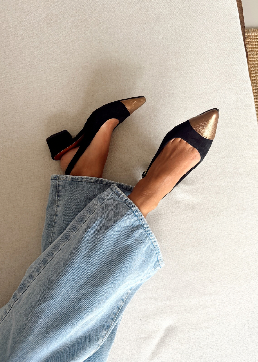 Tacon Emma negro/bronce