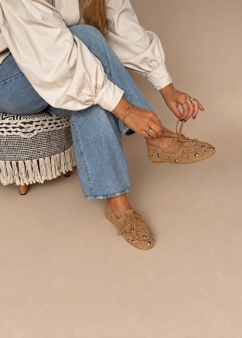 Mocasin navy taches