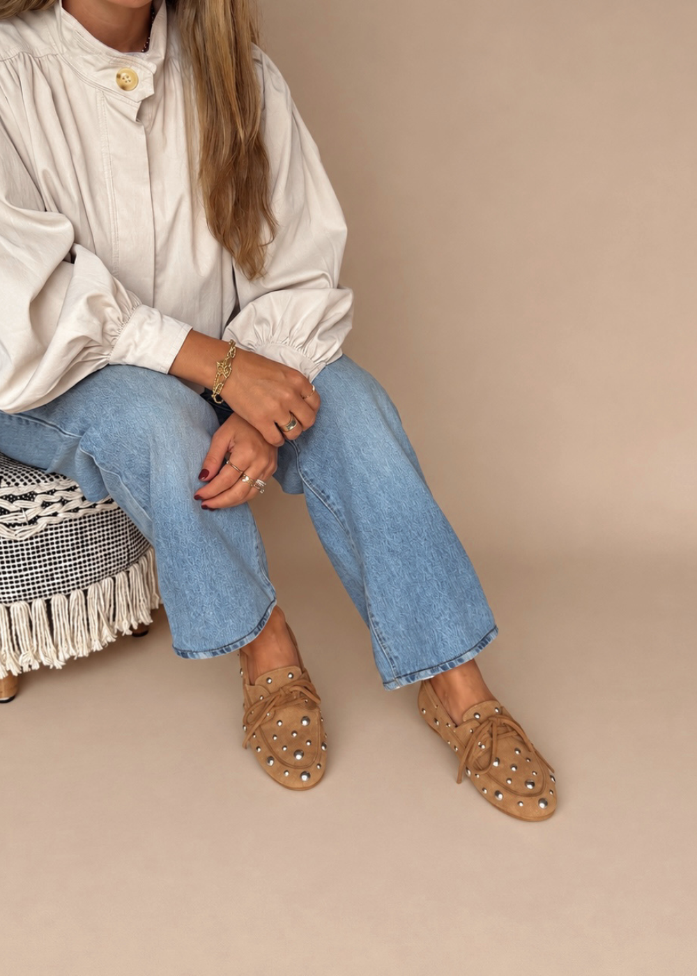Mocasin navy taches